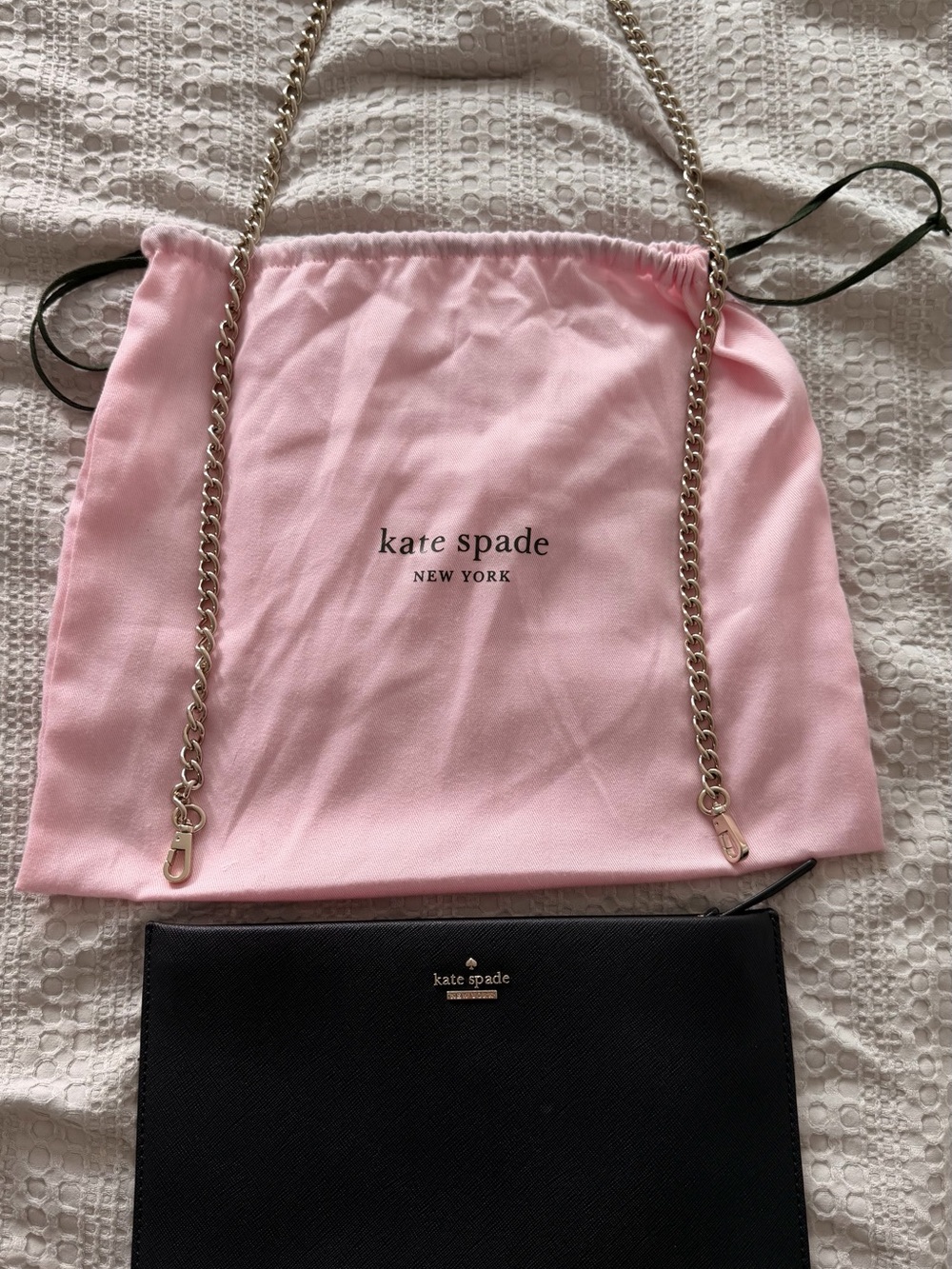kate spade Black Leather Clutch Crossbody